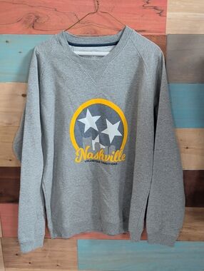 Nashville Grey Sweatshirt with Yellow Graphic